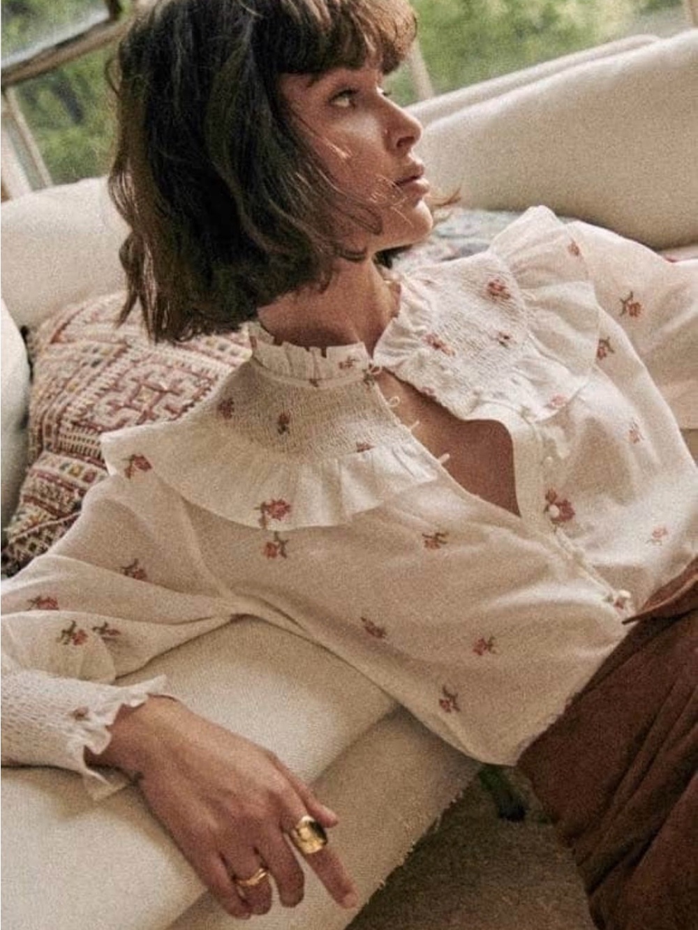 Sezane Donna Blouse NWT Europen Size 36/ US Size 2 Like New - Picture 4 of 12